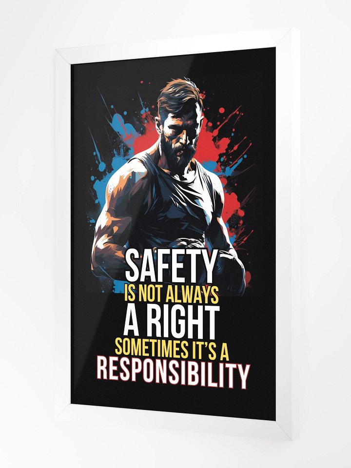 Fitness/Martial Arts Framed Poster - Safety Not Aways A Right product image (9)
