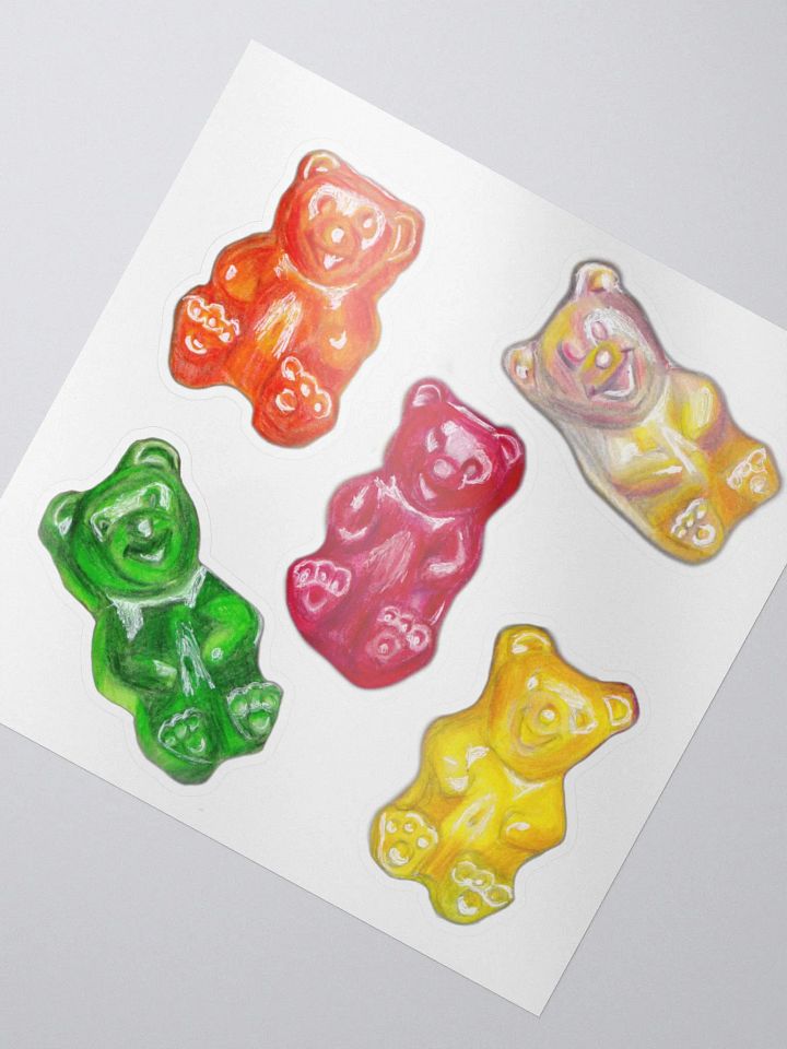 Gummy Bears - 5 mini Stickers product image (2)