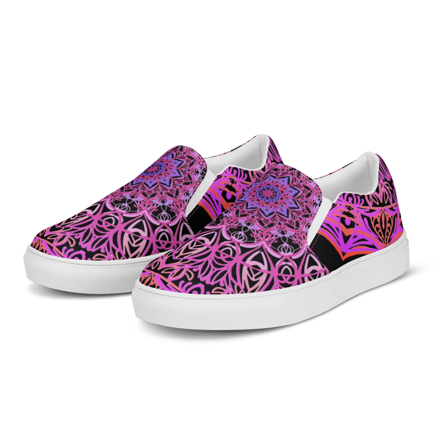 Symmetrical Serenity Mandala Canvas Shoes product image (8)