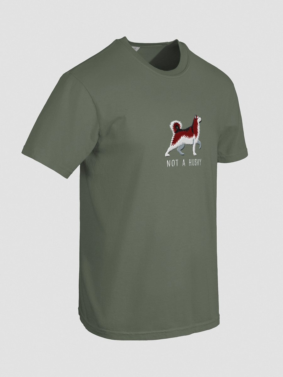 Not a Husky T-Shirt(Embroidered) of an Alaskan Malamute(Red & White) product image (28)