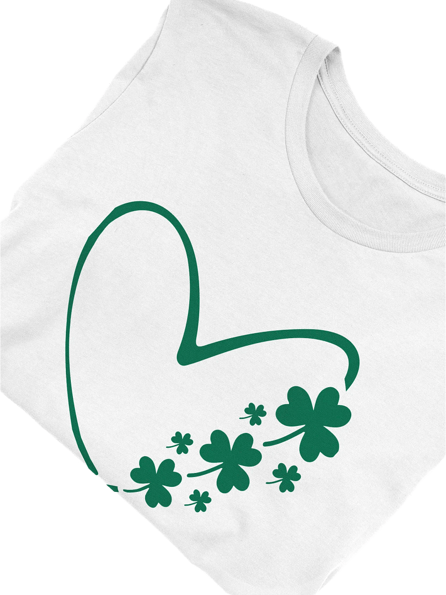Green St. Patrick's Day Heart Unisex T-Shirt product image (3)