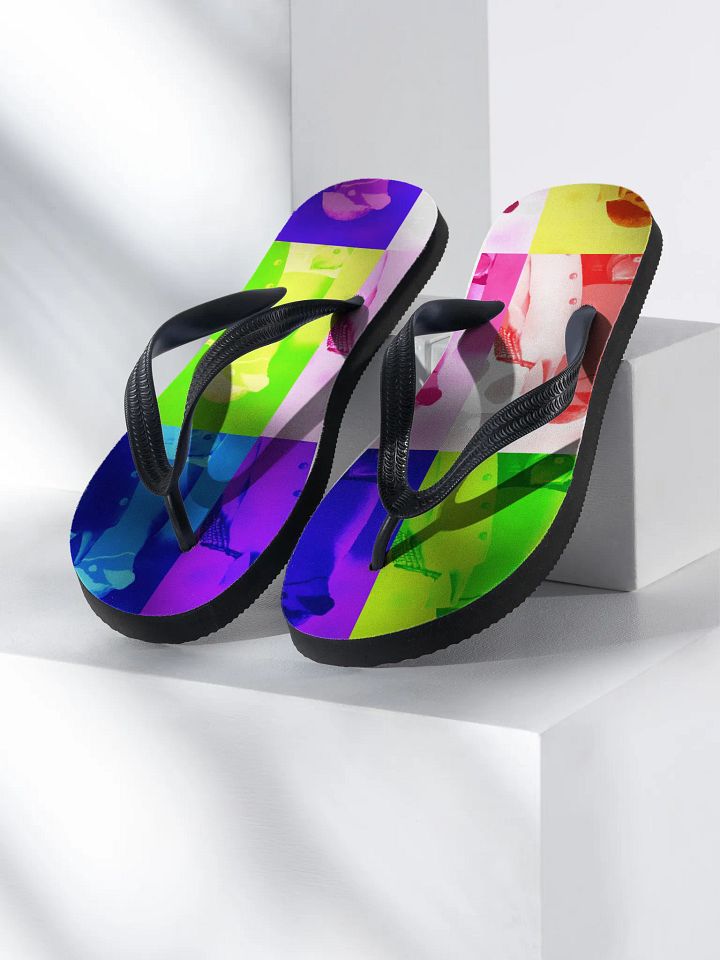 rainbow penguin flip flops product image (1)