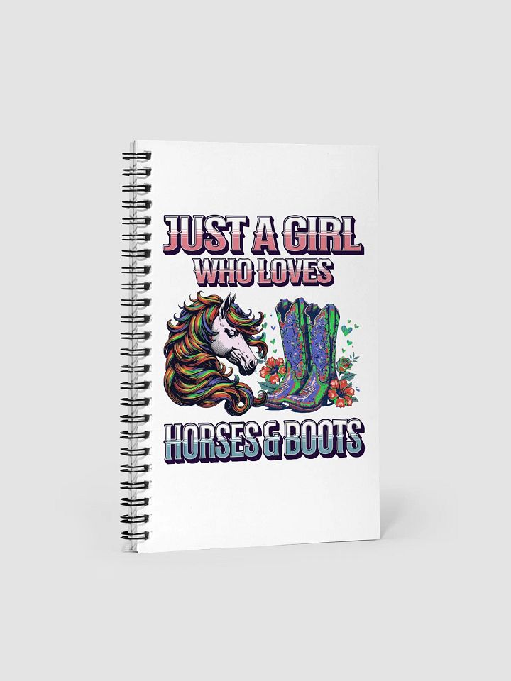 Just A Girl Who Loves Horse And Boots Spiral Notebook product image (2)