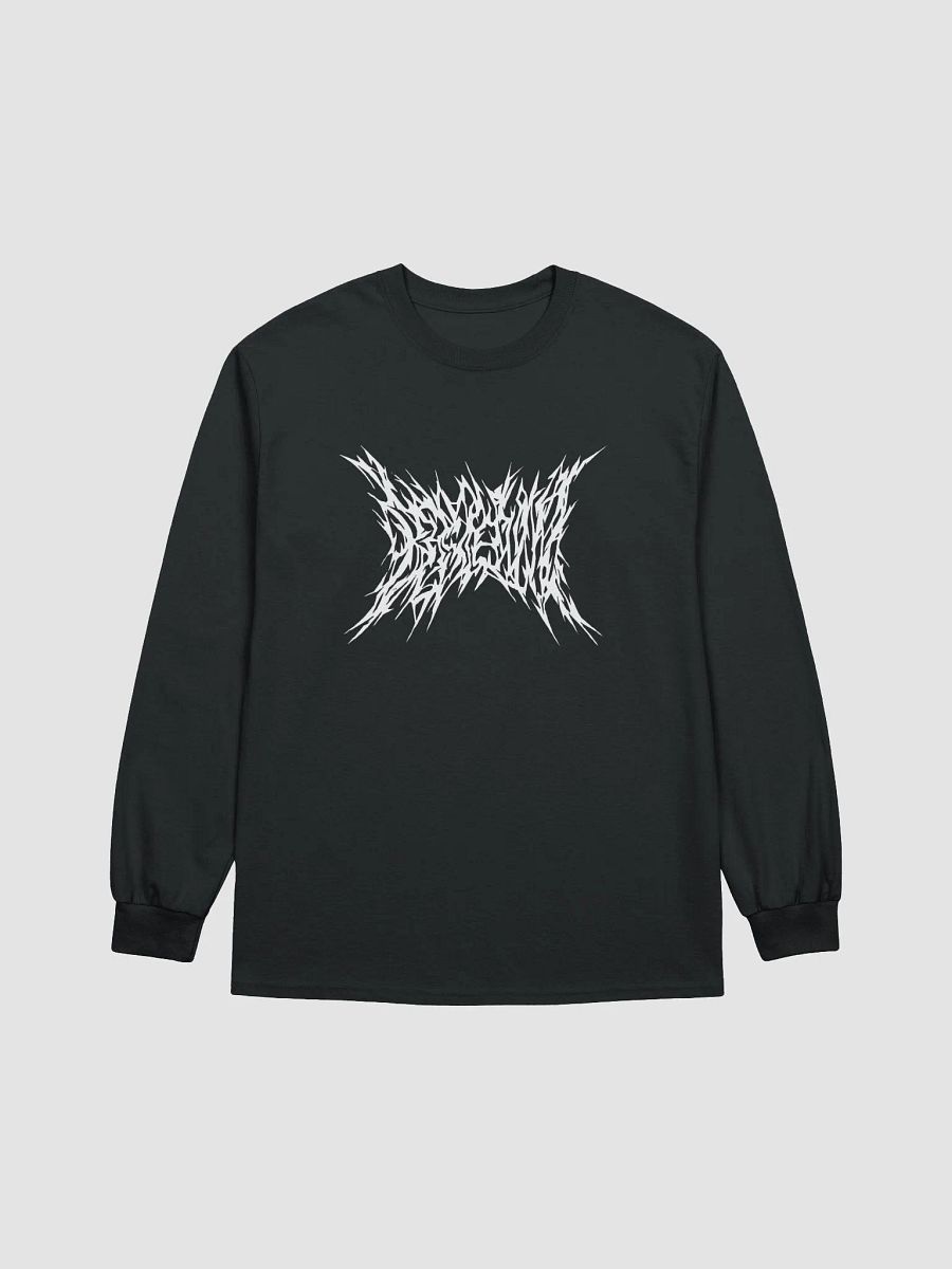 Death Metal Logo Long Sleeve Tee (White Text) product image (1)