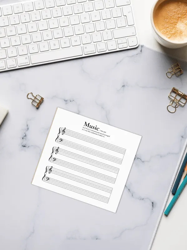 Music Note Writing Practice Pad product image (2)