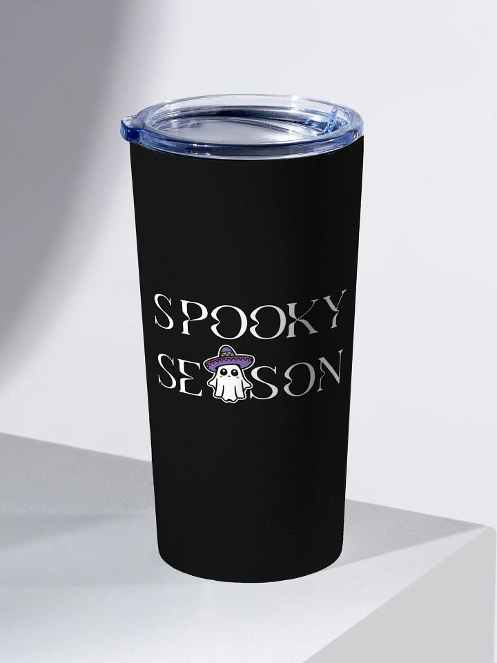 Spooky Season Sombrero Ghost Black 20oz Stainless Steel Tumbler product image (2)
