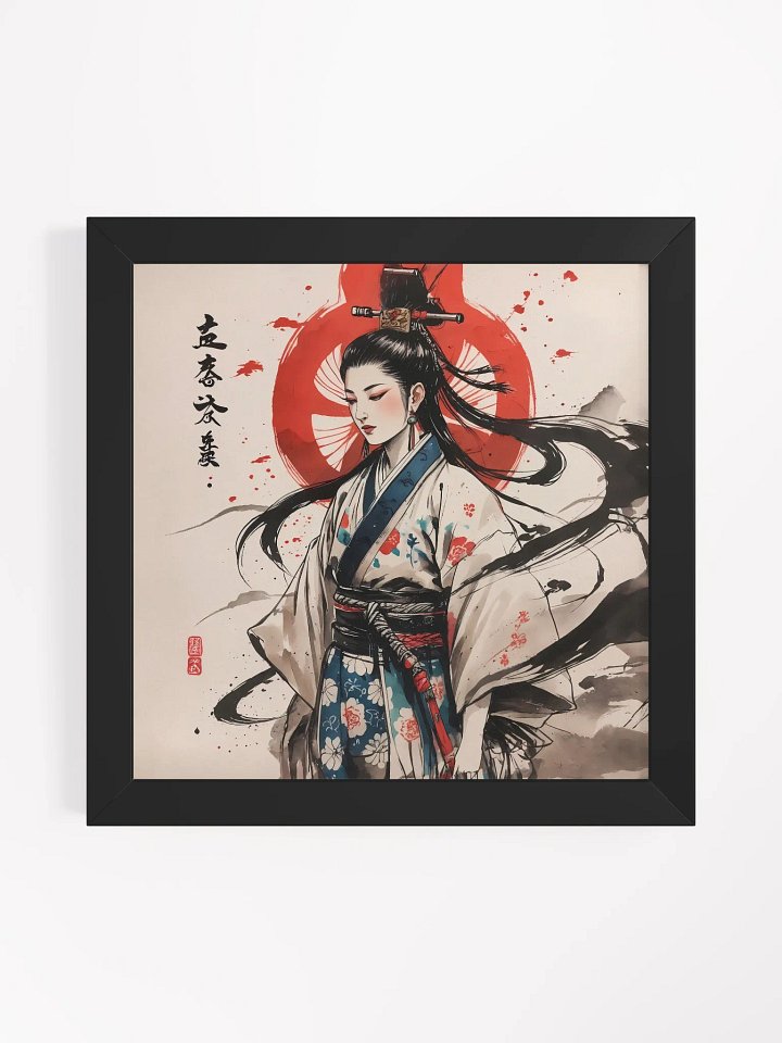 Vibrant Wood-Framed Matte Poster - Geisha product image (1)