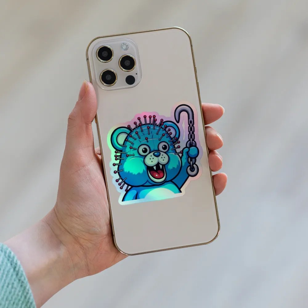 Spiky Bear Holographic Sticker Sheet product image (8)