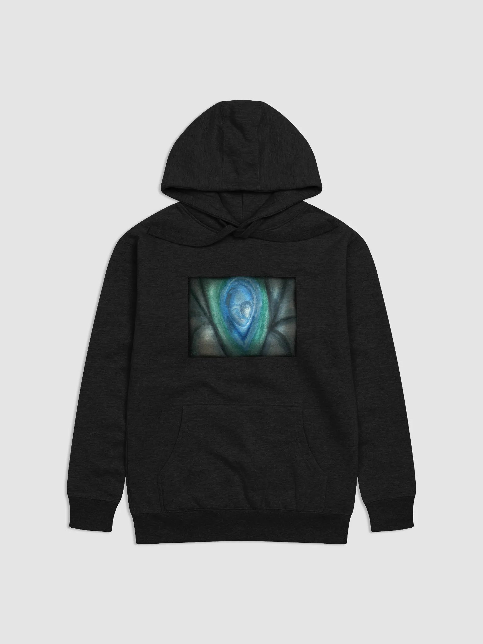 Dreamlike Blue Abstract Face Hoodie product image (1)