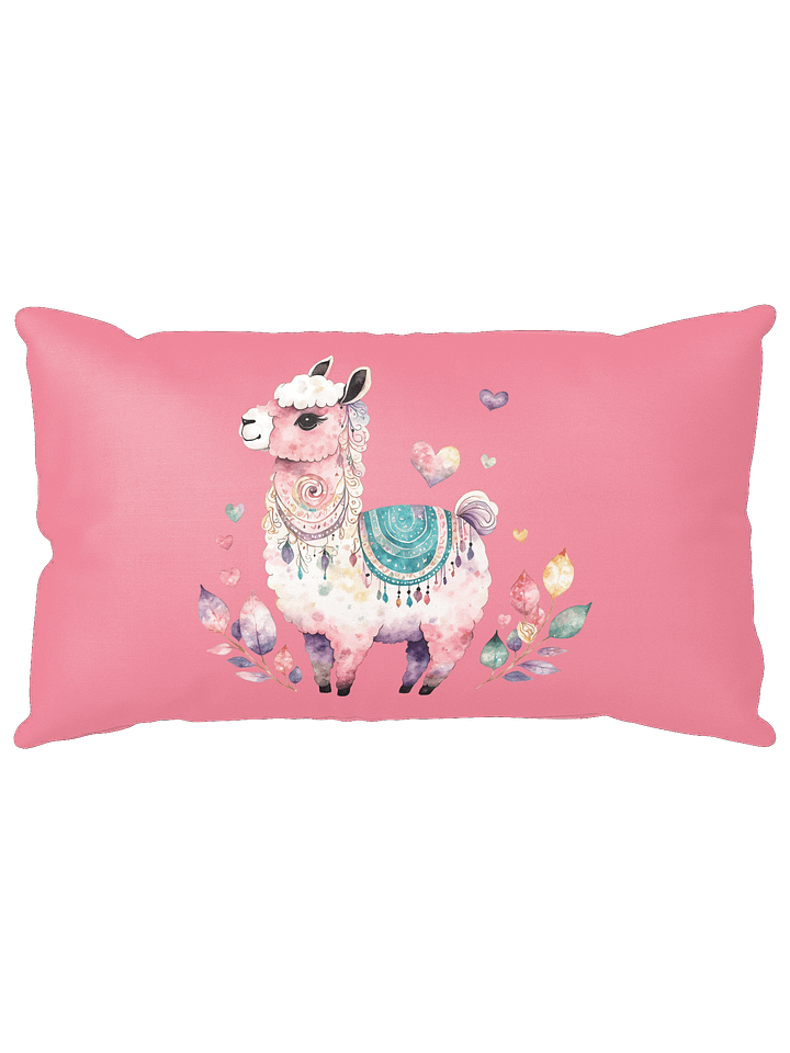 Whimsical Llama Throw Pillow – “Love Never Fails” Reversible Design product image (1)