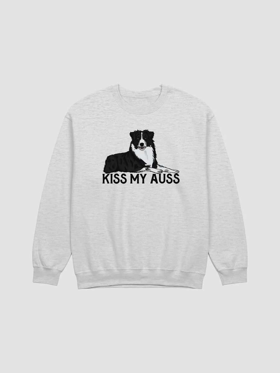 Kiss My Auss | Funny Sweatshirt for Australian Shepherd (Black and White) Dog Owners product image (23)