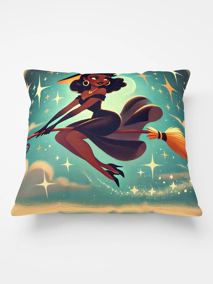 Whimsical Witch in Flight Halloween Pillow product image (2)