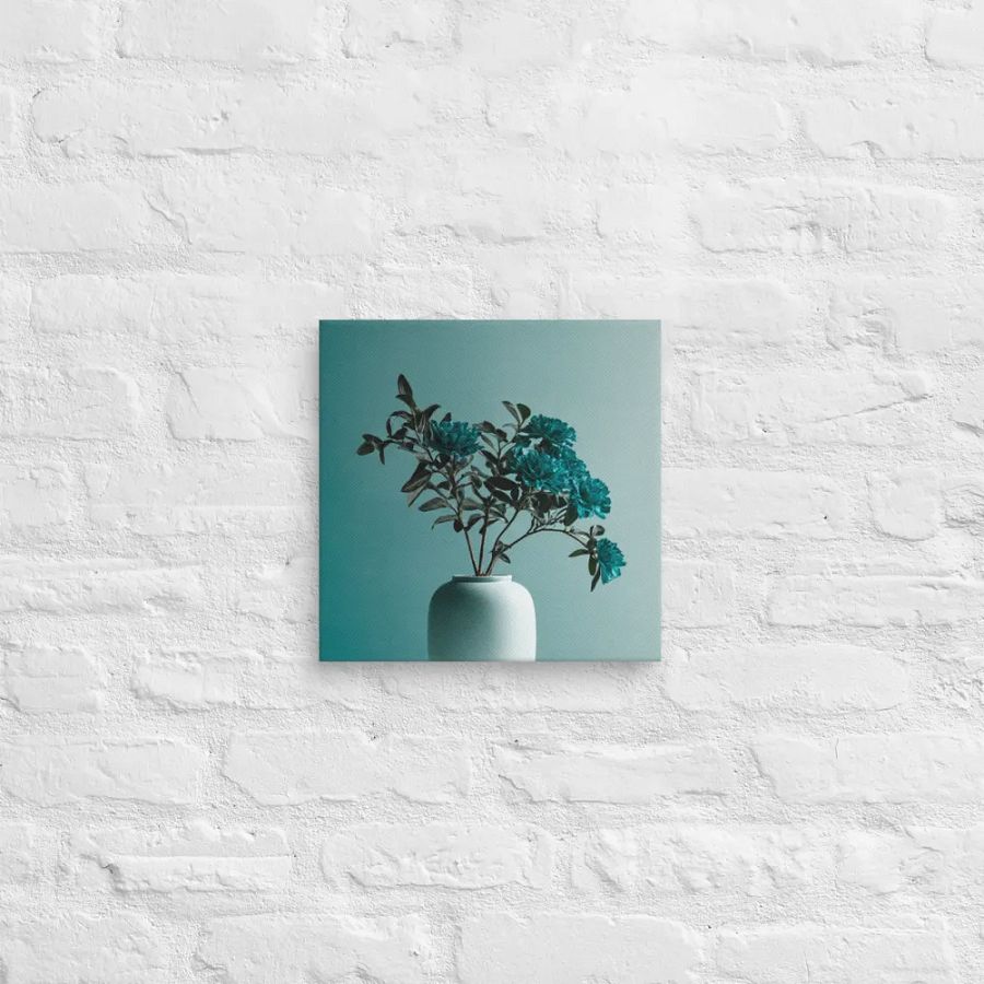 Teal Flower Wall Art #577 product image (5)