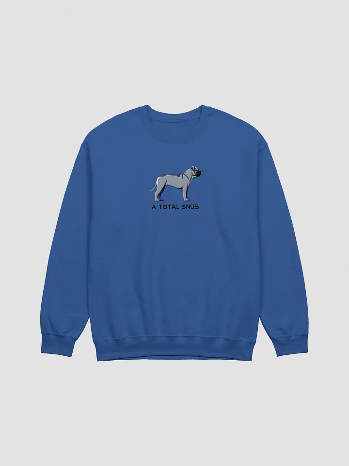 A Total Snub Sweatshirt (Embroidered) of an English Mastiff(Blue) product image (4)