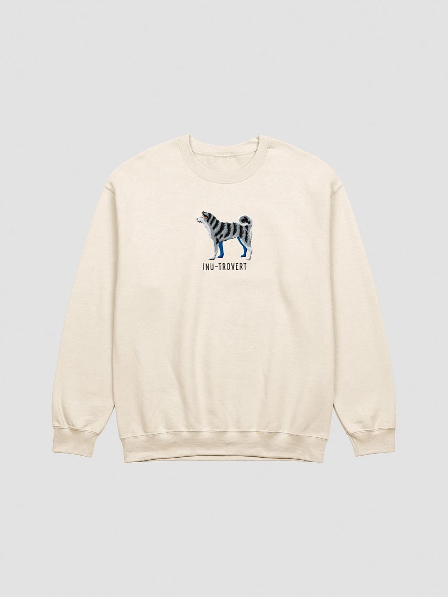 Inu-Trovert Sweatshirt (Embroidered) of a Japanese Akita Inu(Blue Brindle) product image (13)