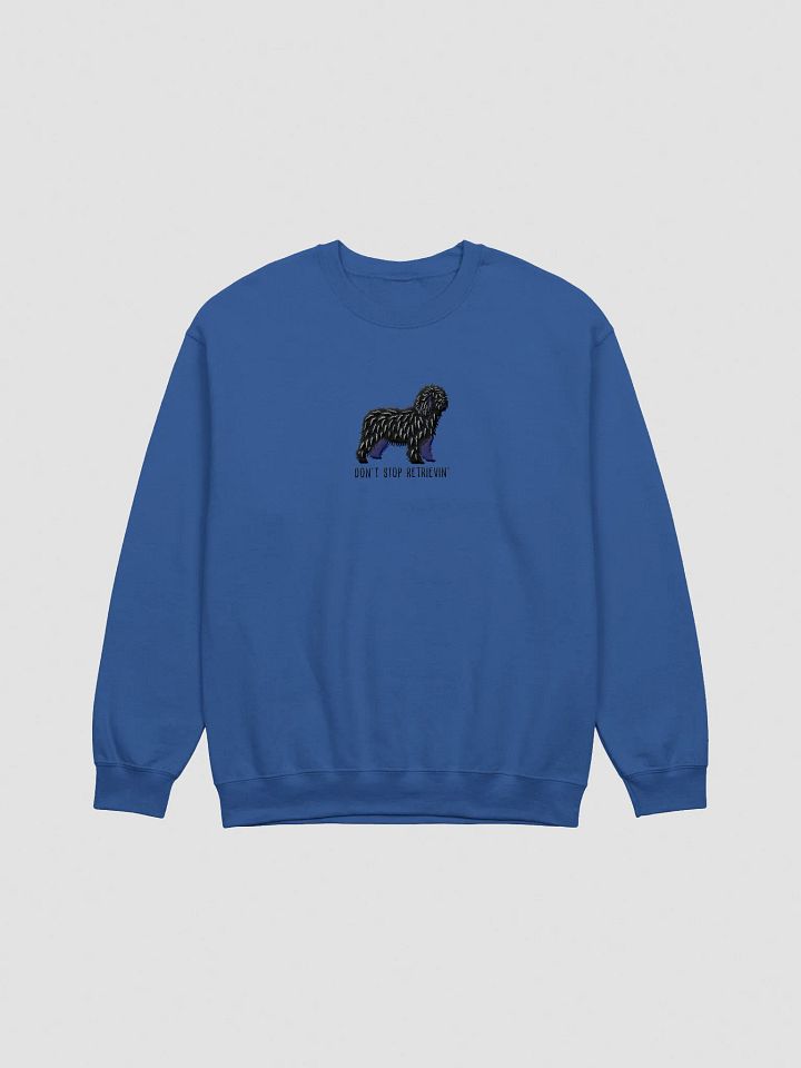 Don't Stop Retrievin' Sweatshirt (Embroidered) of a Spanish Water Dog(Black) product image (4)