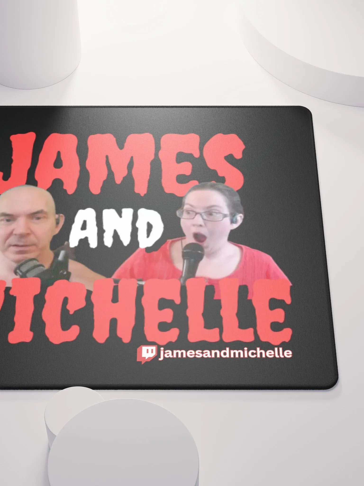 James And Michelle Logo, Gaming Mouse Pad 18″×16″ product image (5)