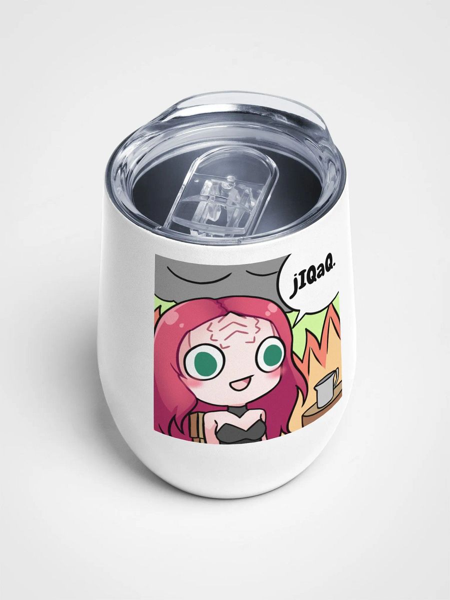 Klingon Pop "This Is Fine" Emote Wine Tumbler product image (4)
