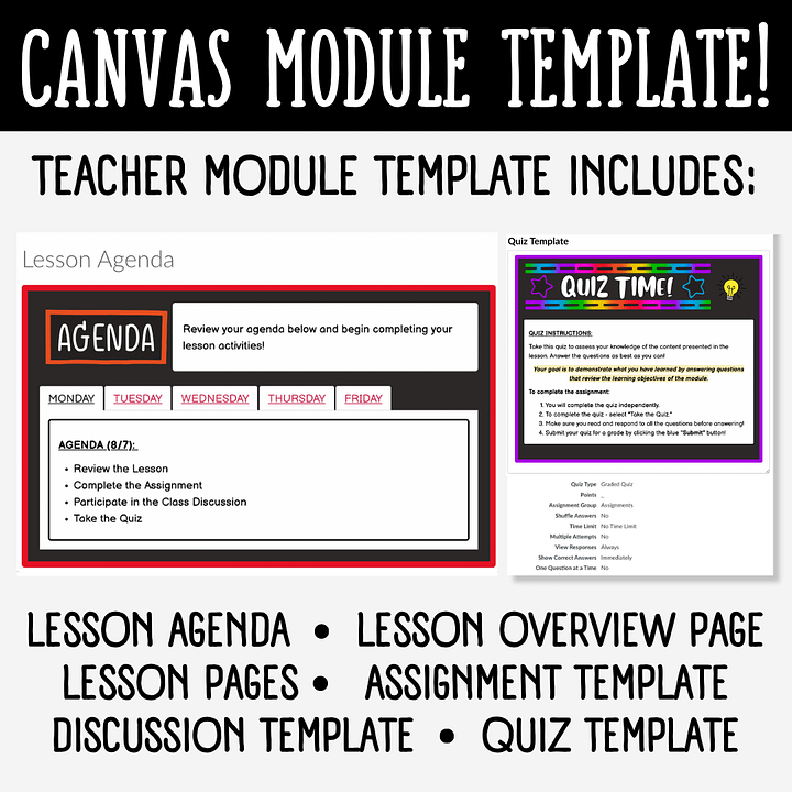 Canvas LMS Template - MODULE - Multicolored - 100% Customizable product image (2)