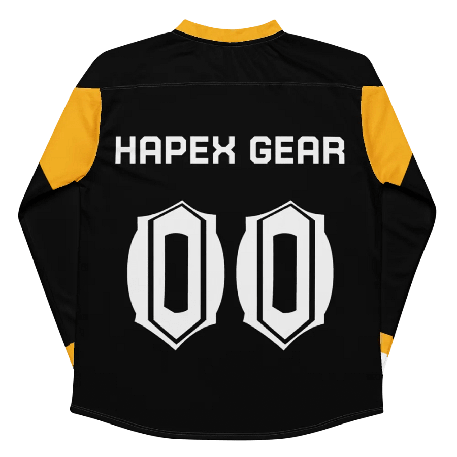 Recycled Hockey Fan Jersey - Black - White HApex Gear White Logo product image (10)