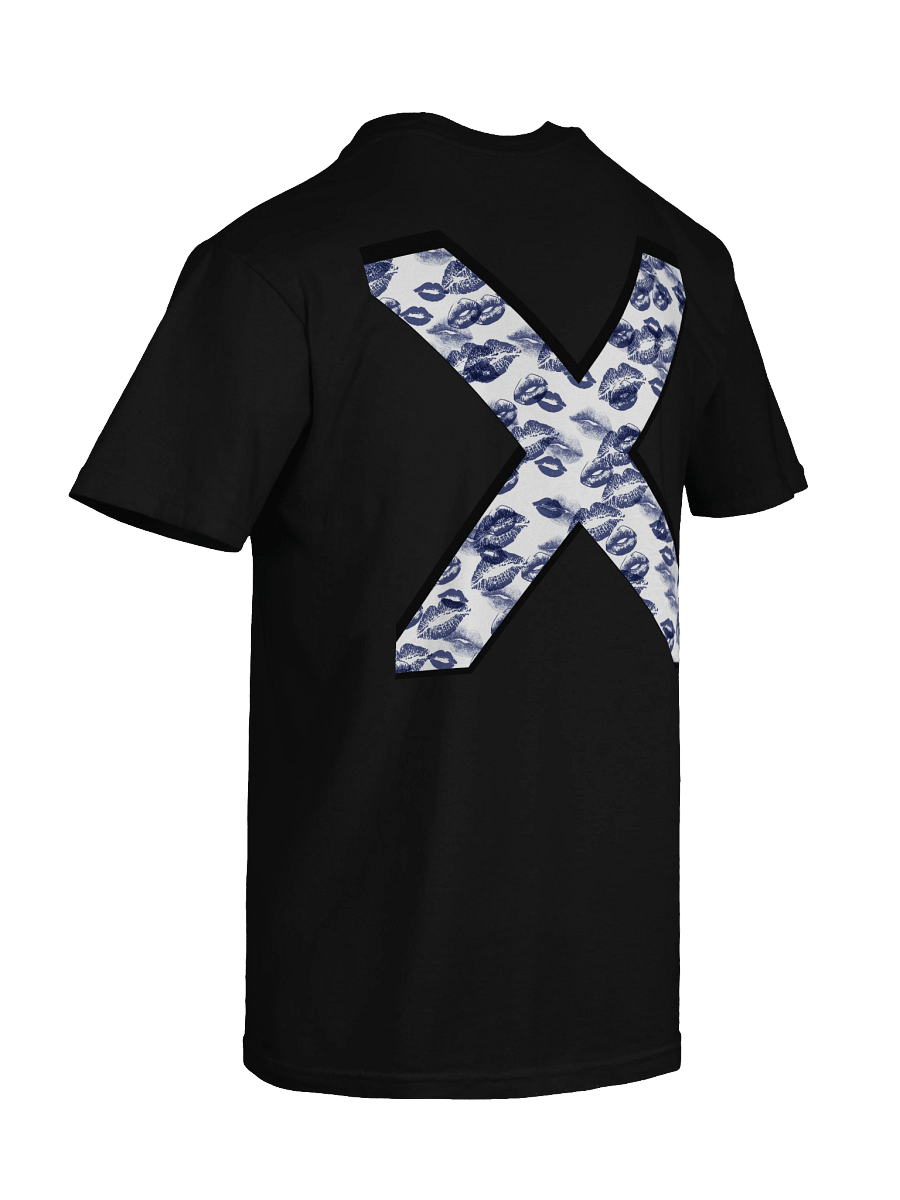 White X Dark Blue Lipstick Kisses | Shirt product image (5)