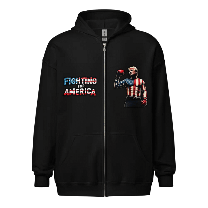 Zip Hoodie: Trump, Fighting for America product image (1)