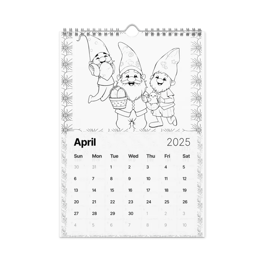 2025 A Gnomie Year Coloring Calendar-Physical product image (2)
