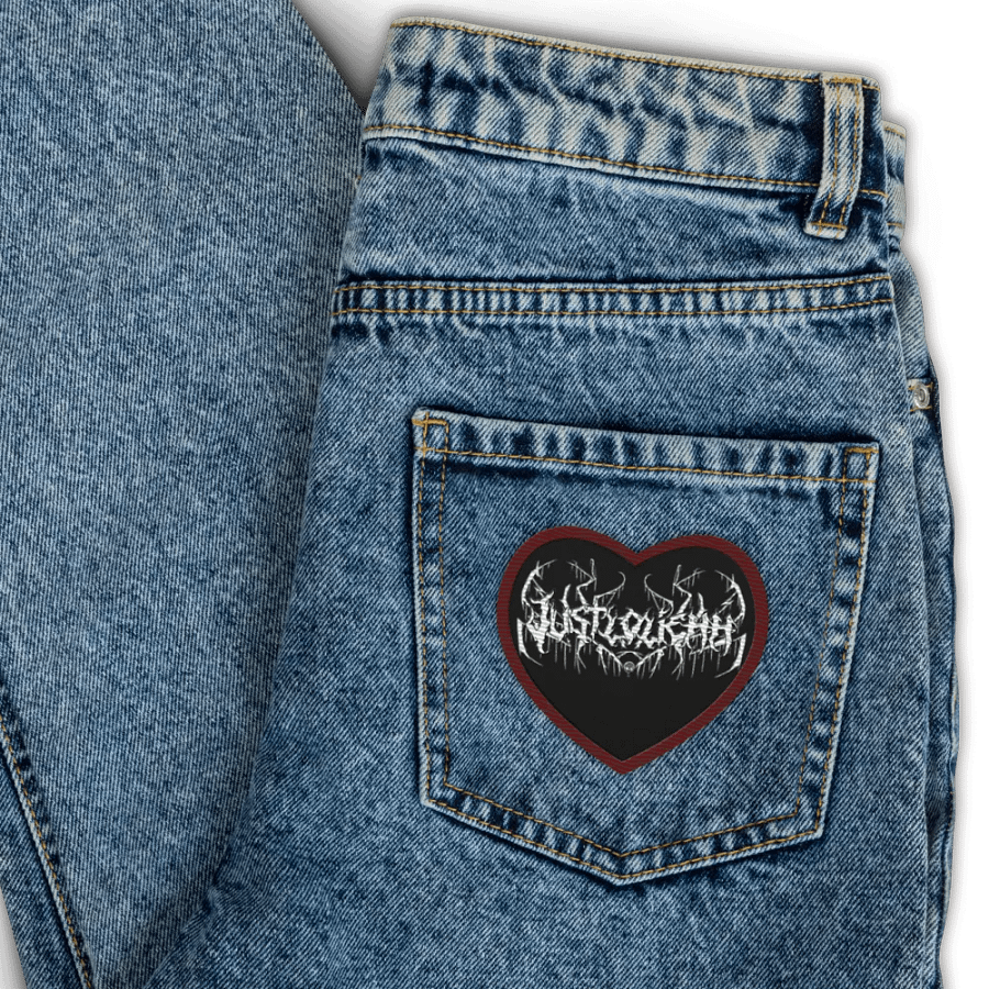 Justloliehh metal logo White PATCH Heart product image (3)
