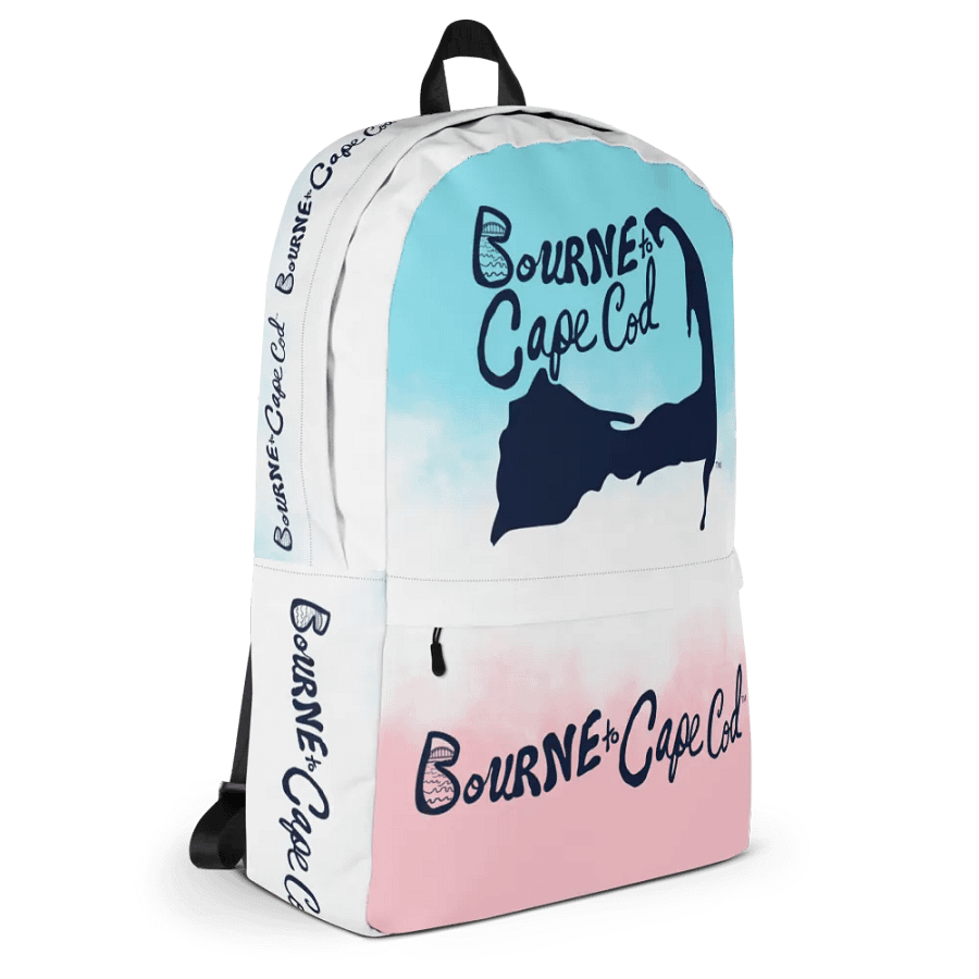 🌊 BOURNE to Backpack – Coastal Cool with BRN.2C.C.™ Vibes 🎒| Navy Logos | Patriotic Pastels product image (3)