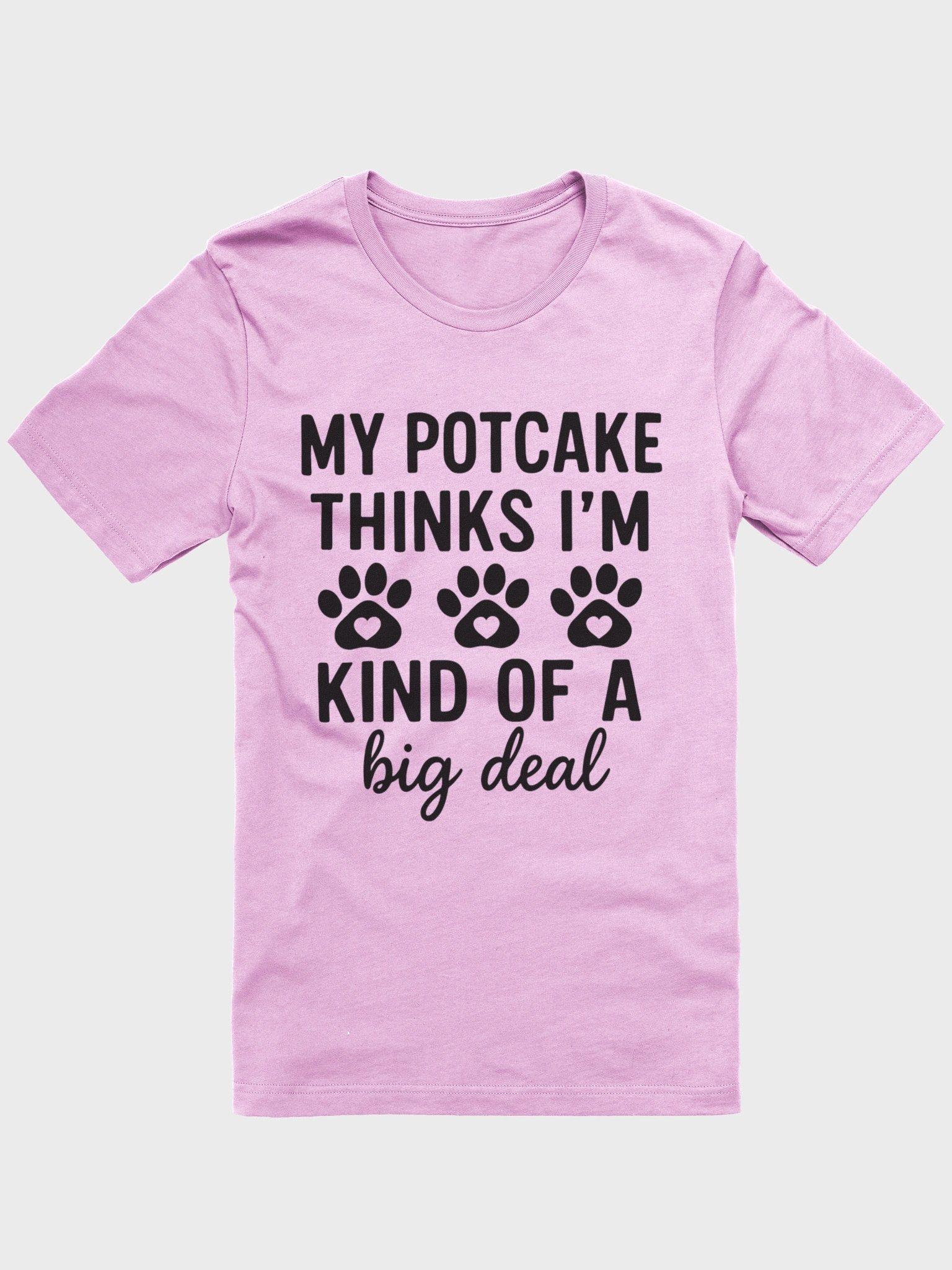 "My Potcake Thinks I'm a Big Deal" Dog T-Shirt - Funny Potcake Parent Tee product image (1)
