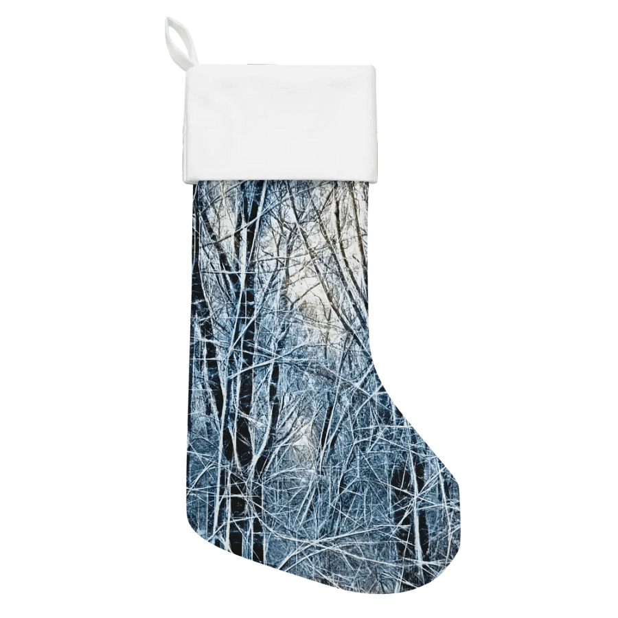 4 O clock Winter Landscape Christmas Stocking product image (1)