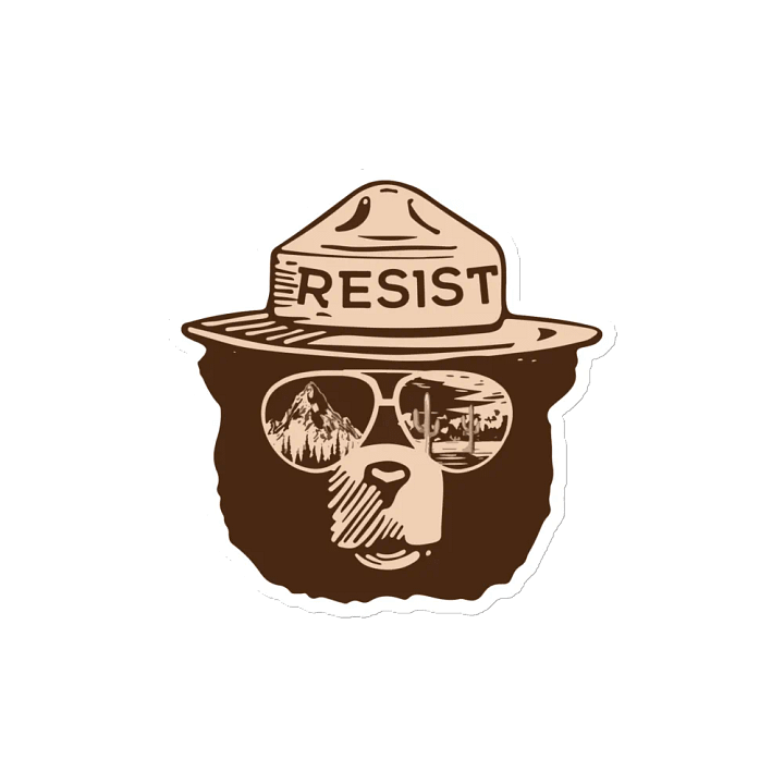 Smokey RESIST Mountain Forests Magnet 3 SIZES! Alt National Parks Resistance Rangers product image (2)