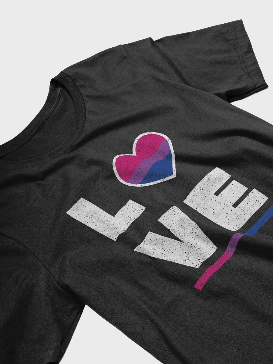 LGBTQ Bisexual Pride Flag Distressed Grunge Love T-Shirt product image (3)