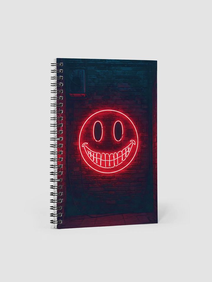 Neon Smiley Face Notebook product image (1)