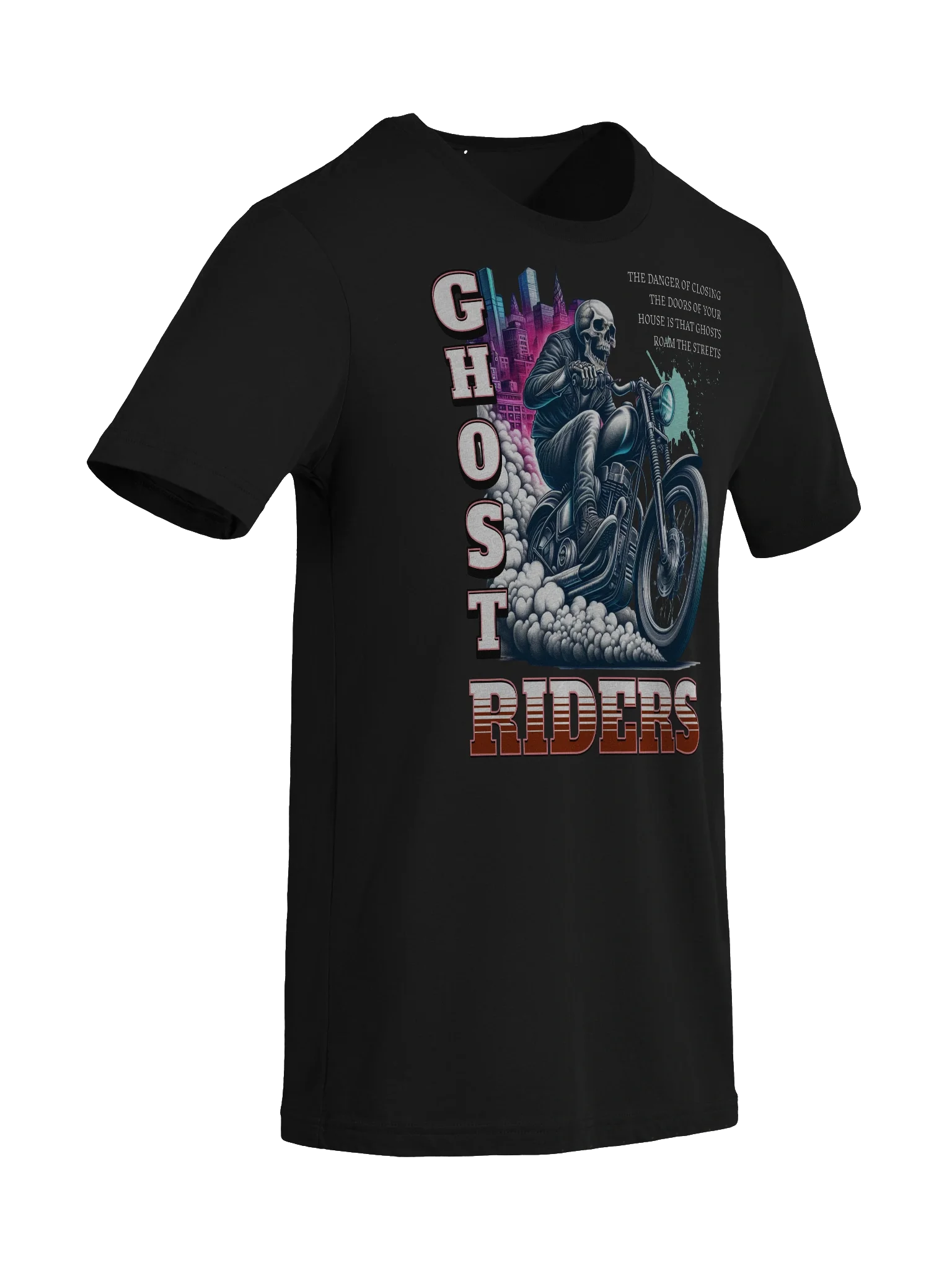 Bold Ghost Rider Skull Graphic T-Shirt for Everyday Wear product image (81)