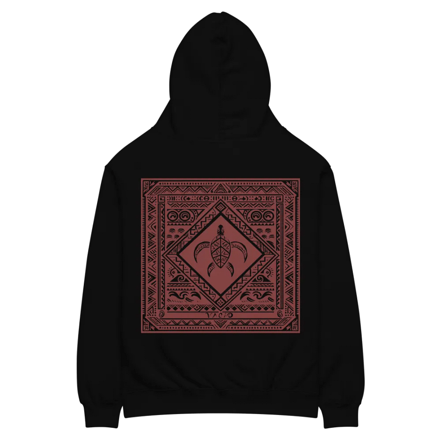 VACIO Tribal Turtle Premium Relaxed Fit Hoodie (RED) product image (8)