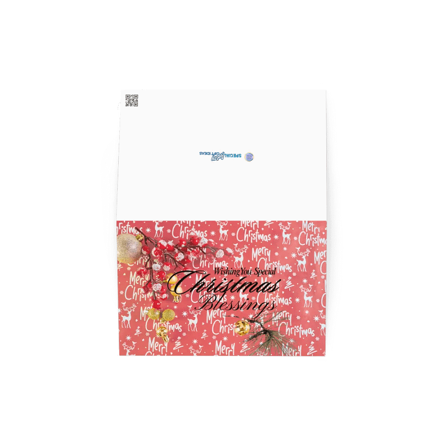 Festive Christmas Blessings Card friends colleagues family product image (4)