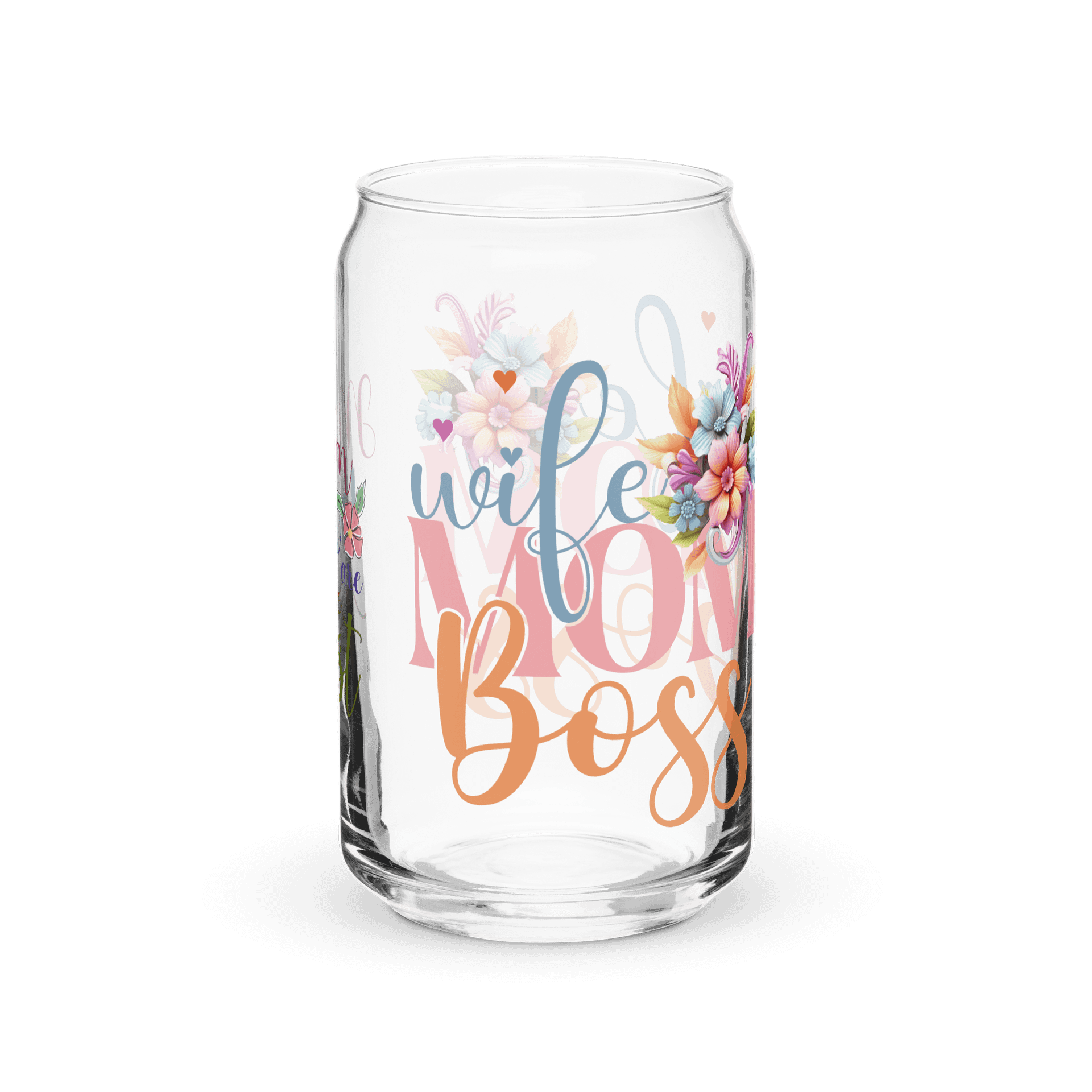 Wife Mom Boss Can-Shaped Glass product image (1)