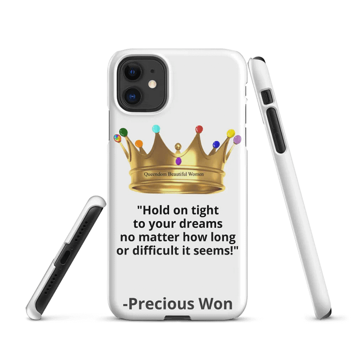 Queendom Beautiful Women iPhone® Snap Case (White/Ammolite Crown) product image (1)