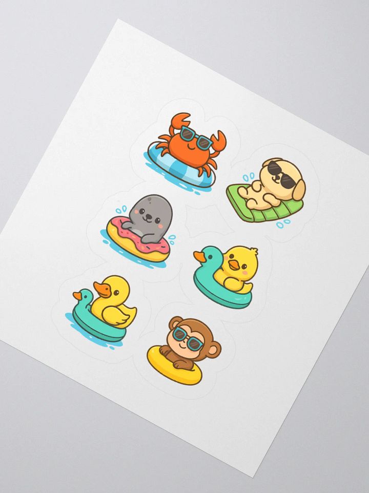 Animal Pool Party Sticker Set 2 product image (5)