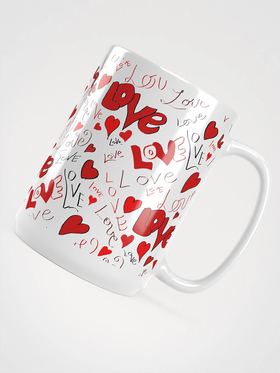 Love and Hearts White Coffee Mug product image (4)