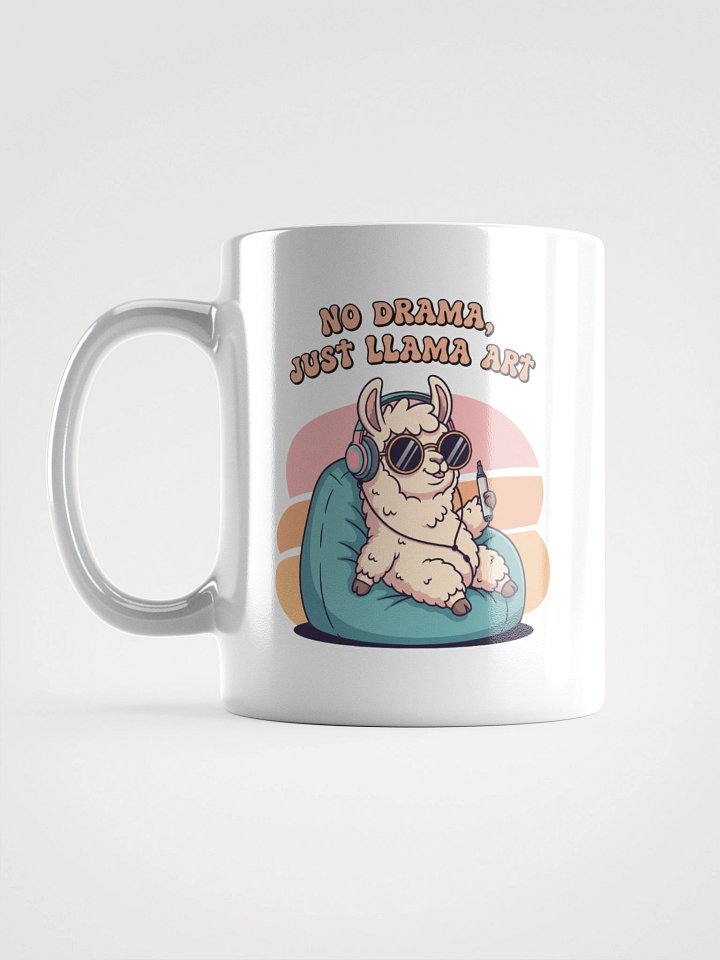 Chill Llama with Marker White Glossy Mug product image (1)