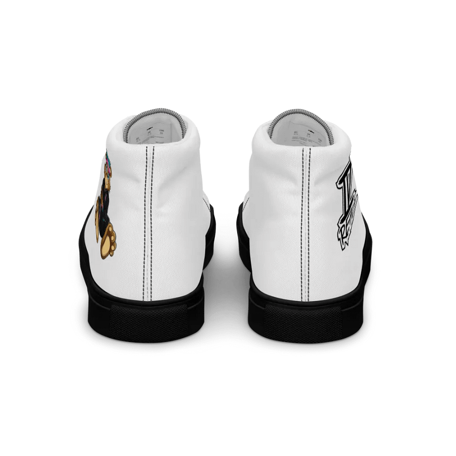 Sitting Girl Bear Women's High Top Canvas Shoes product image (10)
