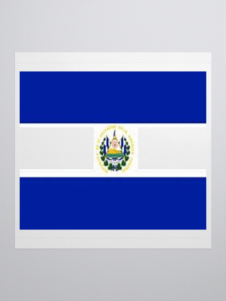 El Salvador Flag Sticker | Coat of Arms Design | Durable Vinyl | 3 Sizes product image (2)