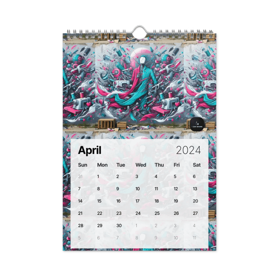 Wall Calendar (2024) - Colorful Graffiti Theme product image (1)
