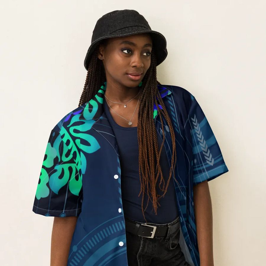 Bloom 'n Byte Full Button Up Overshirt product image (3)