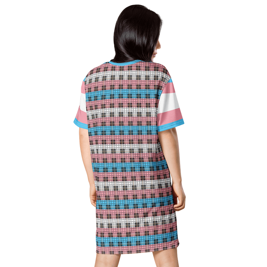 Trans Pride Plaid T-shirt Dress product image (2)