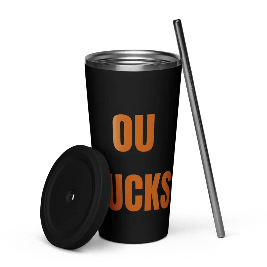OU Sucks Bold Orange Insulated Tumbler product image (5)
