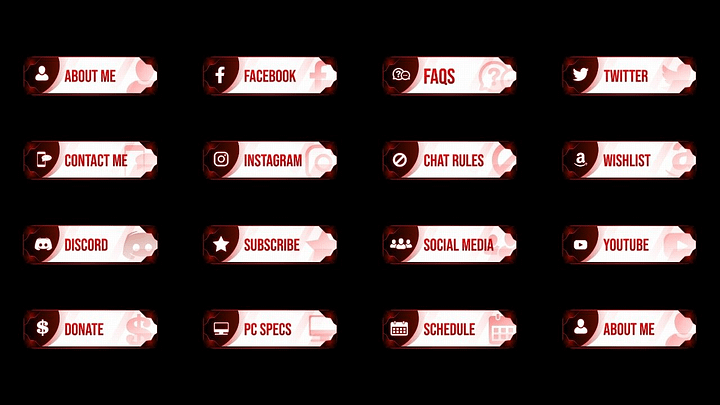 Elegant Red Twitch Panels product image (2)