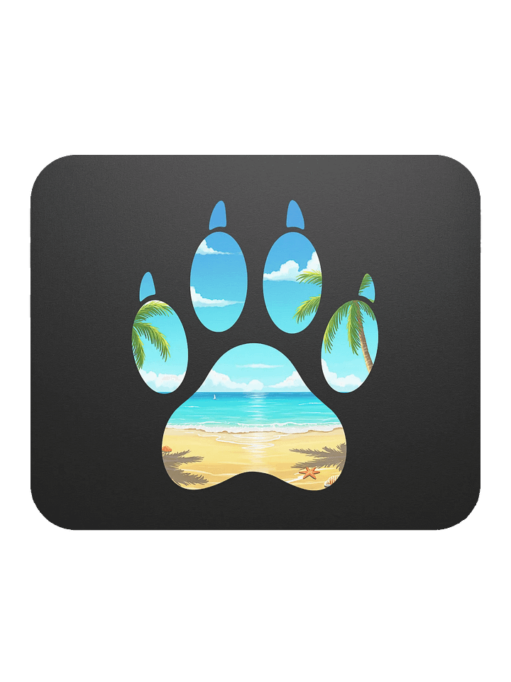 Beach Adventure Black Mouse Pad product image (1)
